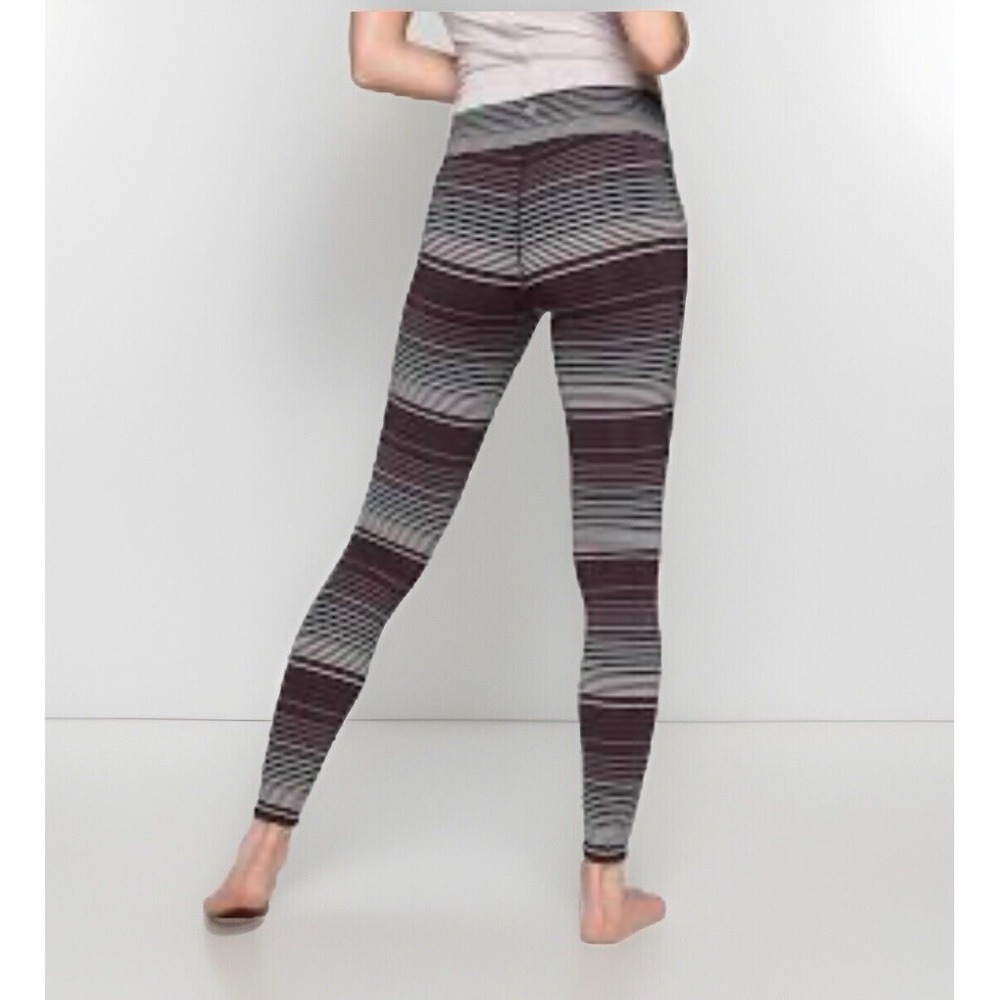 Athleta High Rise Expanse Stripe Chaturanga Tight Small 7/8 Ankle Purple 870945